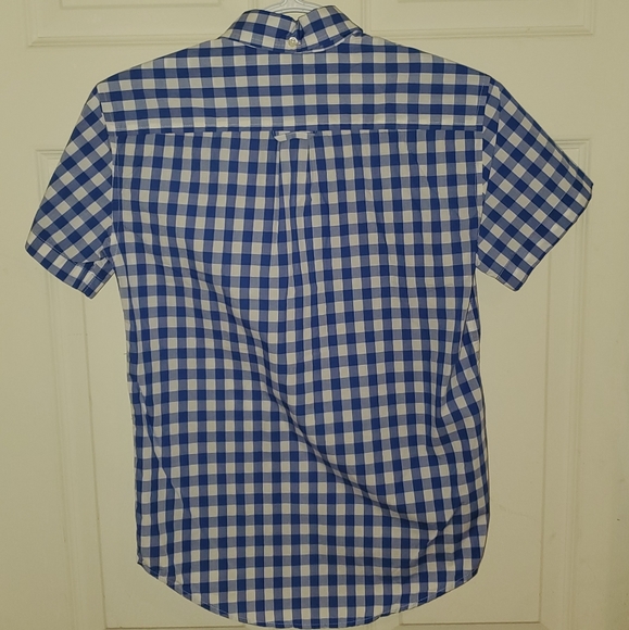 Blue and white plaid shirt - Picture 2 of 3